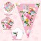 49 ft Tea Party Floral Paper Bunting – 60 Pcs Wildflower Garland Pennants for Outdoor/Indoor Birthday, Baby Shower, Bridal, Wedding & Garden Wonderland Décor